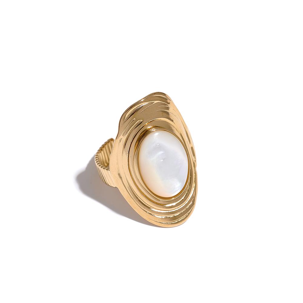 Yhpup Stainless Steel Natural Stone Pink Green Turquoise Hyperbolic Ring Women Bohemian Stylish Adjustable Big Summer Jewelry Opening
Yhpup Stainless Steel Natural Stone Pink Green Turquoise Hyperbolic Ring Women Bohemian Stylish Adjustable Big Summer Jewelry Opening
