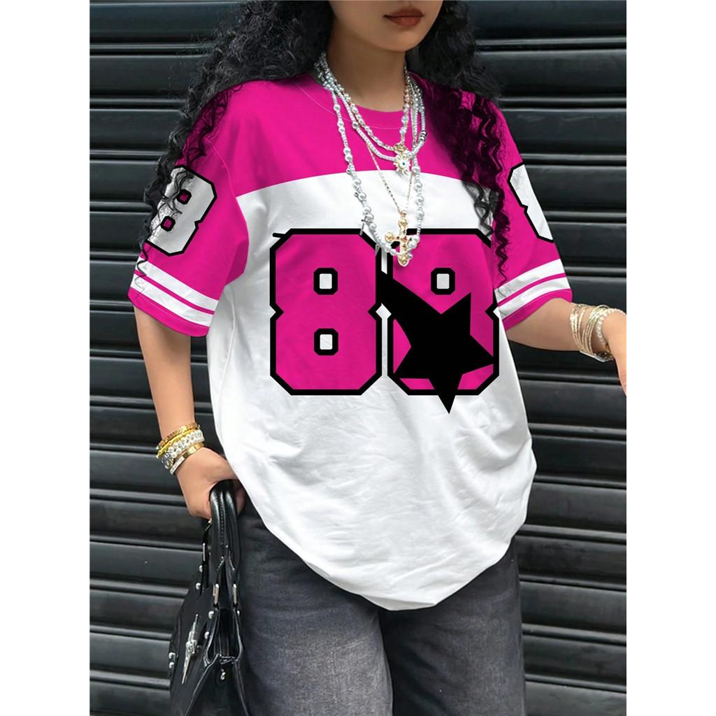 Women s letter print jersey, summer sports casual style 5XL
Women s letter print jersey, summer sports casual style 5XL