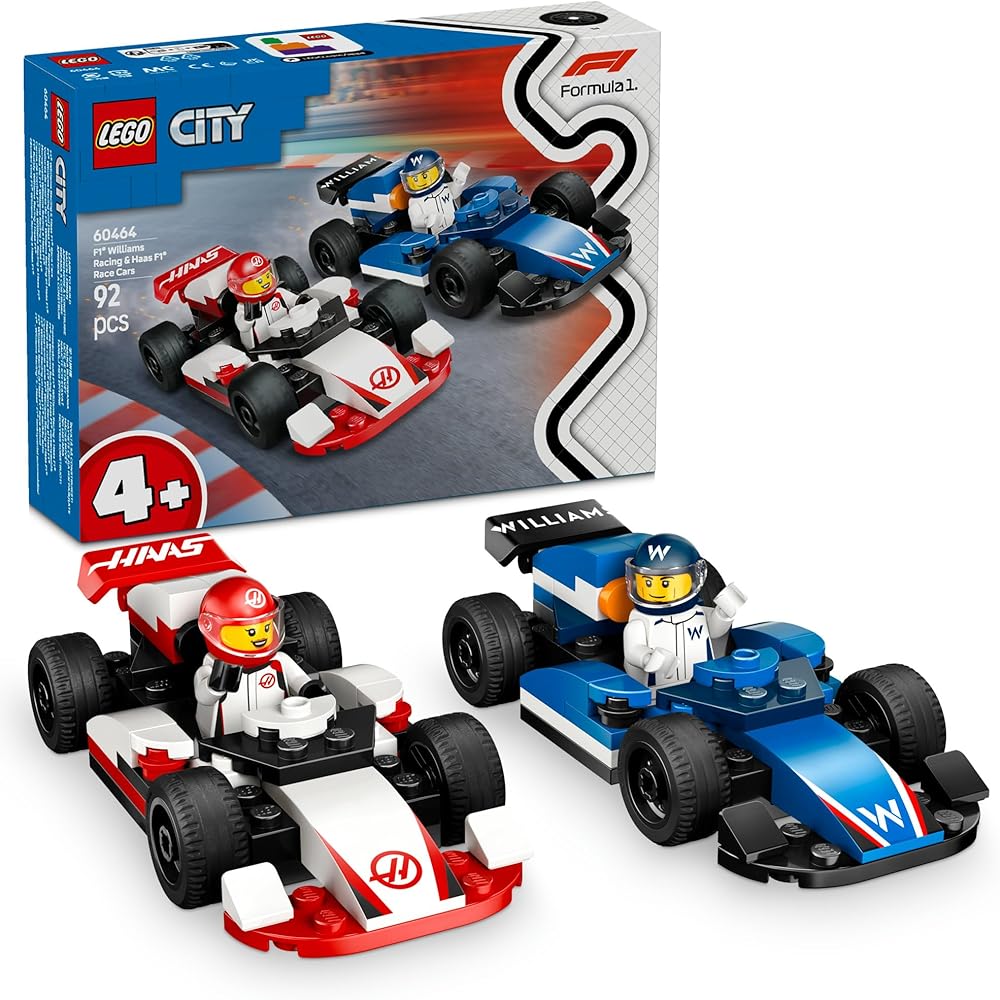 LEGO City F1 Williams Racing & Haas Race Car Combo Toy Set for Kids Ages 4-6 Building Blocks Vehicles
LEGO City F1 Williams Racing & Haas Race Car Combo Toy Set for Kids Ages 4-6 Building Blocks Vehicles