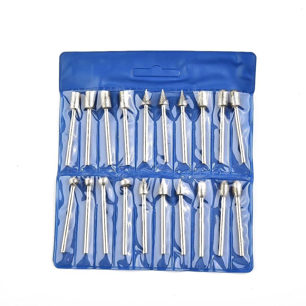 Glass Burr Drill Bits Metal Ceramics 20pcs Grinding Supplies 3mm shank
Glass Burr Drill Bits Metal Ceramics 20pcs Grinding Supplies 3mm shank