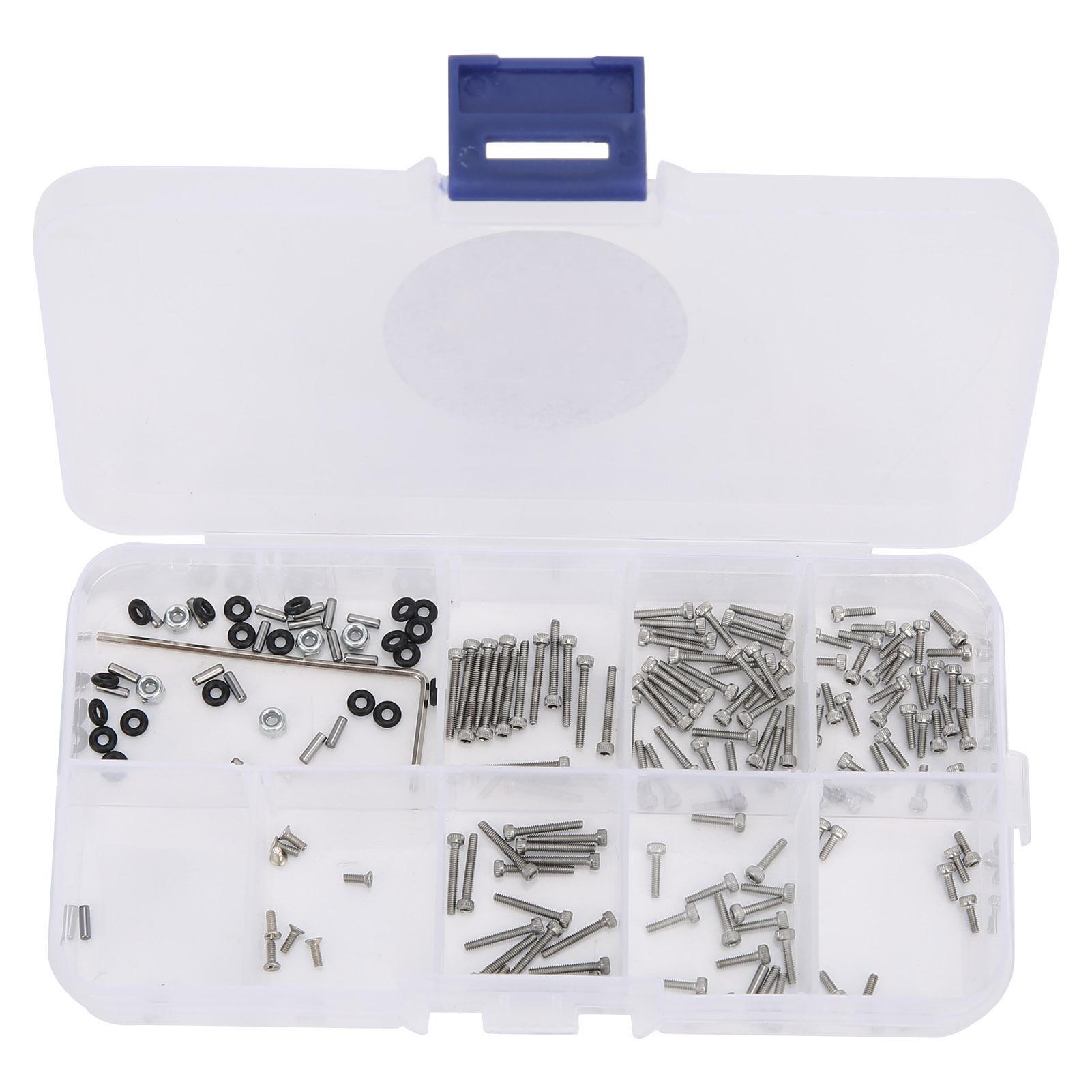 176Pcs/set Stainless Steel Screw Nuts Kit Screw Box Set for Axial SCX24 90081 1/24 RC Car
176Pcs/set Stainless Steel Screw Nuts Kit Screw Box Set for Axial SCX24 90081 1/24 RC Car