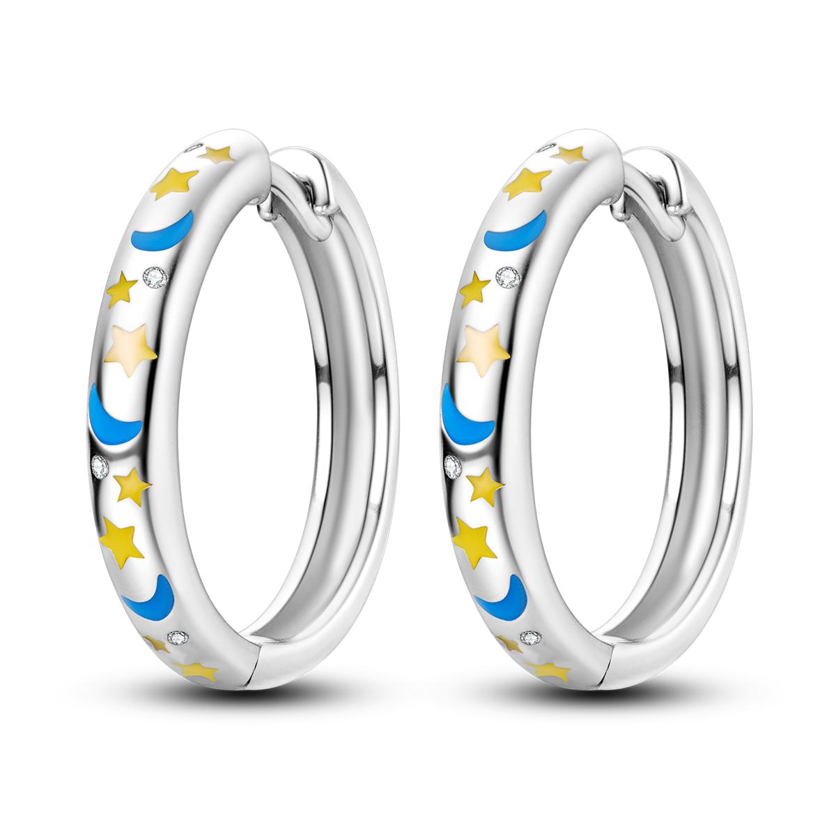Copper Metal Plated Hoop Earring Moon And Star Eardrop Pendientes Designed For Woman Party Anniversary High Quality Fine High Quality Fine Jewelry
Copper Metal Plated Hoop Earring Moon And Star Eardrop Pendientes Designed For Woman Party Anniversary High Quality Fine High Quality Fine Jewelry