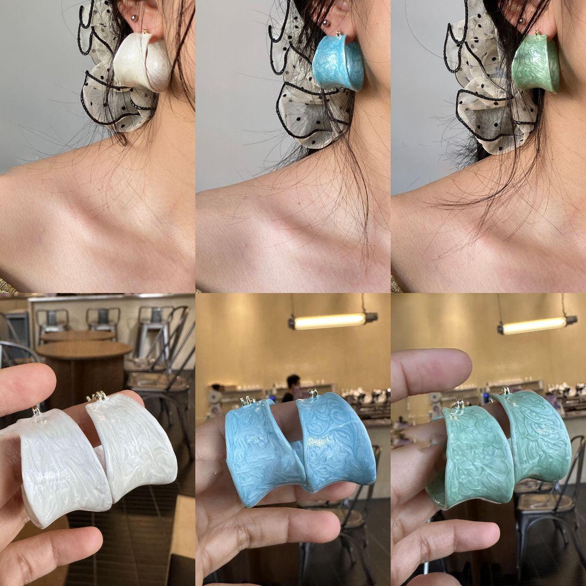 Irregular texture oil drop round ear buckle simple niche versatile ear buckle fashion temperament high sense earrings
Irregular texture oil drop round ear buckle simple niche versatile ear buckle fashion temperament high sense earrings