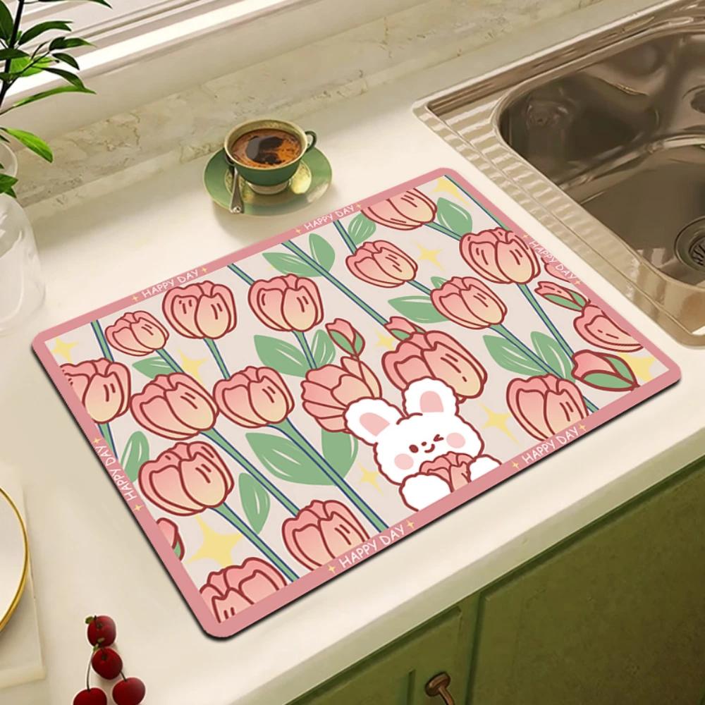 White Flowered Tulips Tableware Drying Mat Soft Drain Pad Super Absorbent Wear-resistant Coffee Machine Mat Kitchen Table Decor (as the picture,20x30cm)
White Flowered Tulips Tableware Drying Mat Soft Drain Pad Super Absorbent Wear-resistant Coffee Machine Mat Kitchen Table Decor (as the picture,20x30cm)