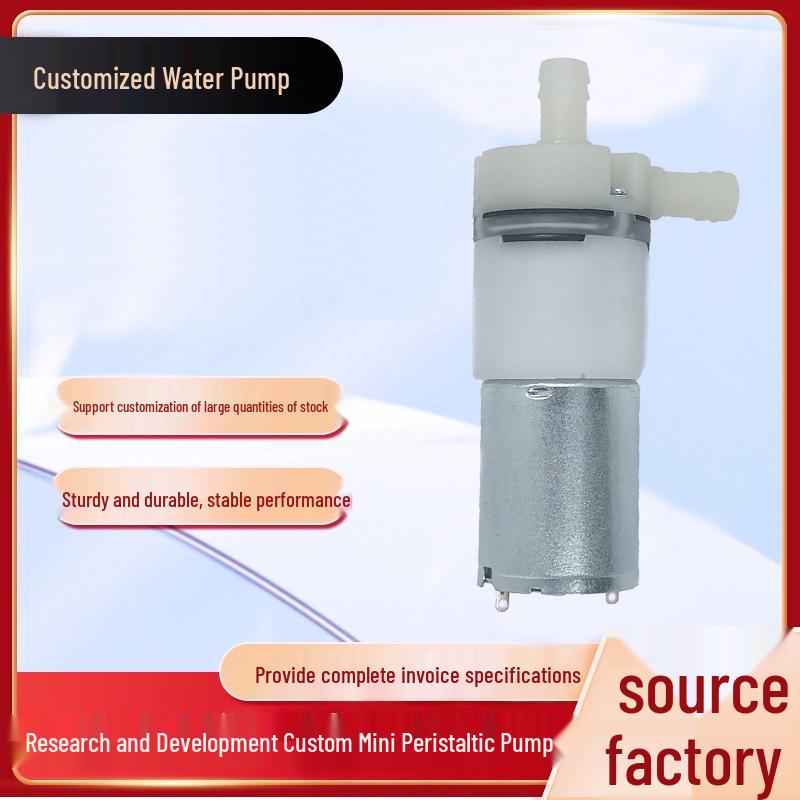 370 Miniature 24V Food Grade Diaphragm Pump for Tea House and Drinking Fountain
370 Miniature 24V Food Grade Diaphragm Pump for Tea House and Drinking Fountain