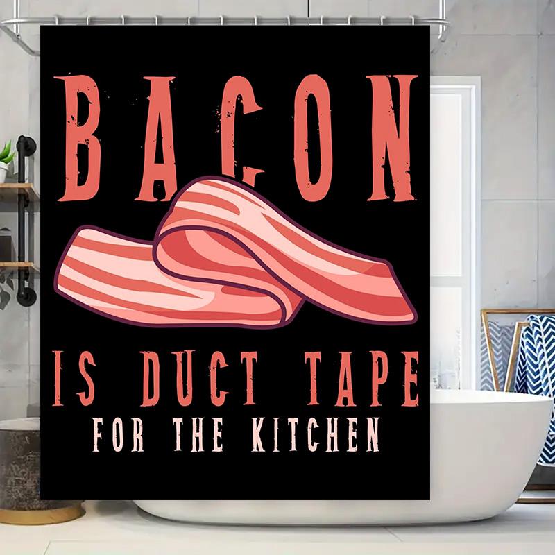 Kitchen Decor Shower Curtain Bacon Kitchen Duct Tape Fun Bathroom Decoration Wall Hanging Home Decor Red W60H190(CM)-1 Pcs
Kitchen Decor Shower Curtain Bacon Kitchen Duct Tape Fun Bathroom Decoration Wall Hanging Home Decor Red W60H190(CM)-1 Pcs
