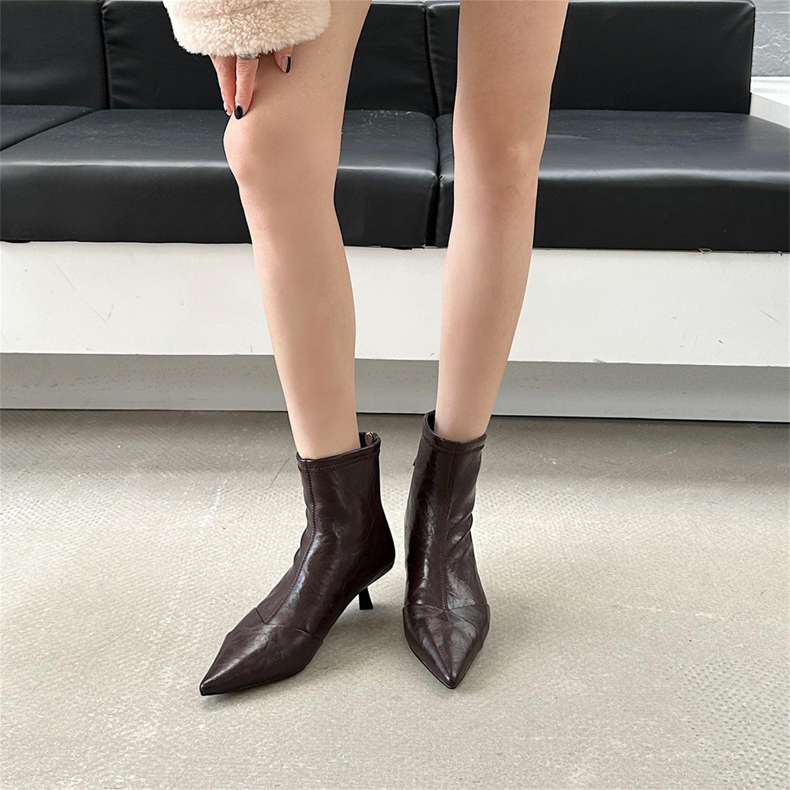 Women s Fashion Mid-Heel Short Boots With Fleece Elegant Pointed-Toe Boots 41 коричневий
Women s Fashion Mid-Heel Short Boots With Fleece Elegant Pointed-Toe Boots 41 коричневий