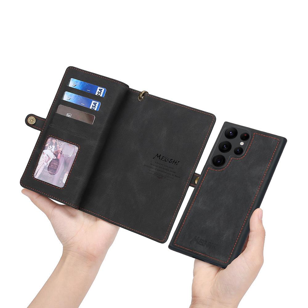 MEGSHI 017 Series For Samsung Galaxy S24 Ultra Case Zipper Wallet Detachable Letaher Phone Bag Black
MEGSHI 017 Series For Samsung Galaxy S24 Ultra Case Zipper Wallet Detachable Letaher Phone Bag Black