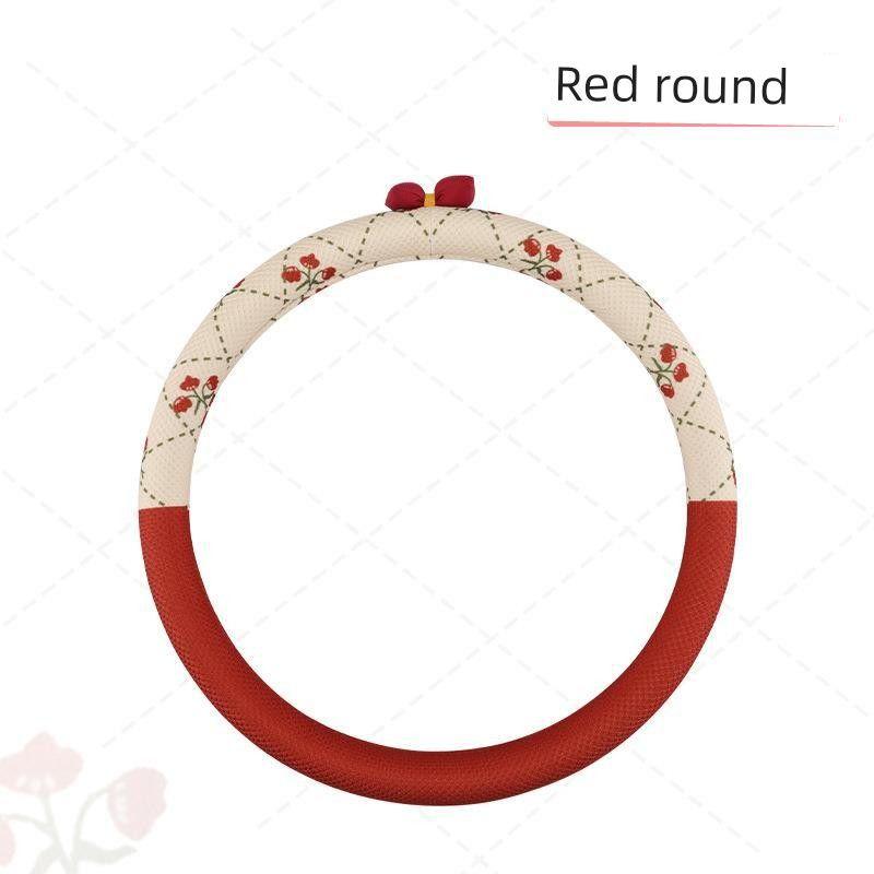 Car Steering Wheel Cover for All Seasons, Retro Goddess Style, Summer Breathable Ice Silk Floral Anti-Slip Sweat-Absorbent Ultra-Thin Handle Cover 38 cm Red-Round
Car Steering Wheel Cover for All Seasons, Retro Goddess Style, Summer Breathable Ice Silk Floral Anti-Slip Sweat-Absorbent Ultra-Thin Handle Cover 38 cm Red-Round