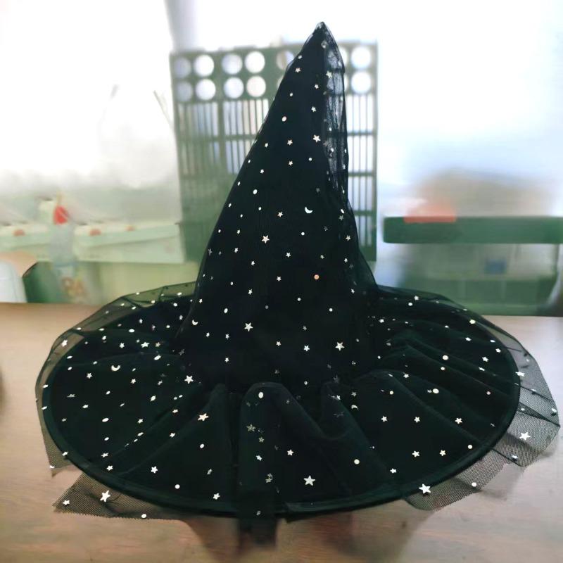 Halloween Witch Hat with Curved Brim & Crinkle Velvet, Gothic Mesh Veil for Women Warlock Costume Accessory Fabric Material
Halloween Witch Hat with Curved Brim & Crinkle Velvet, Gothic Mesh Veil for Women Warlock Costume Accessory Fabric Material