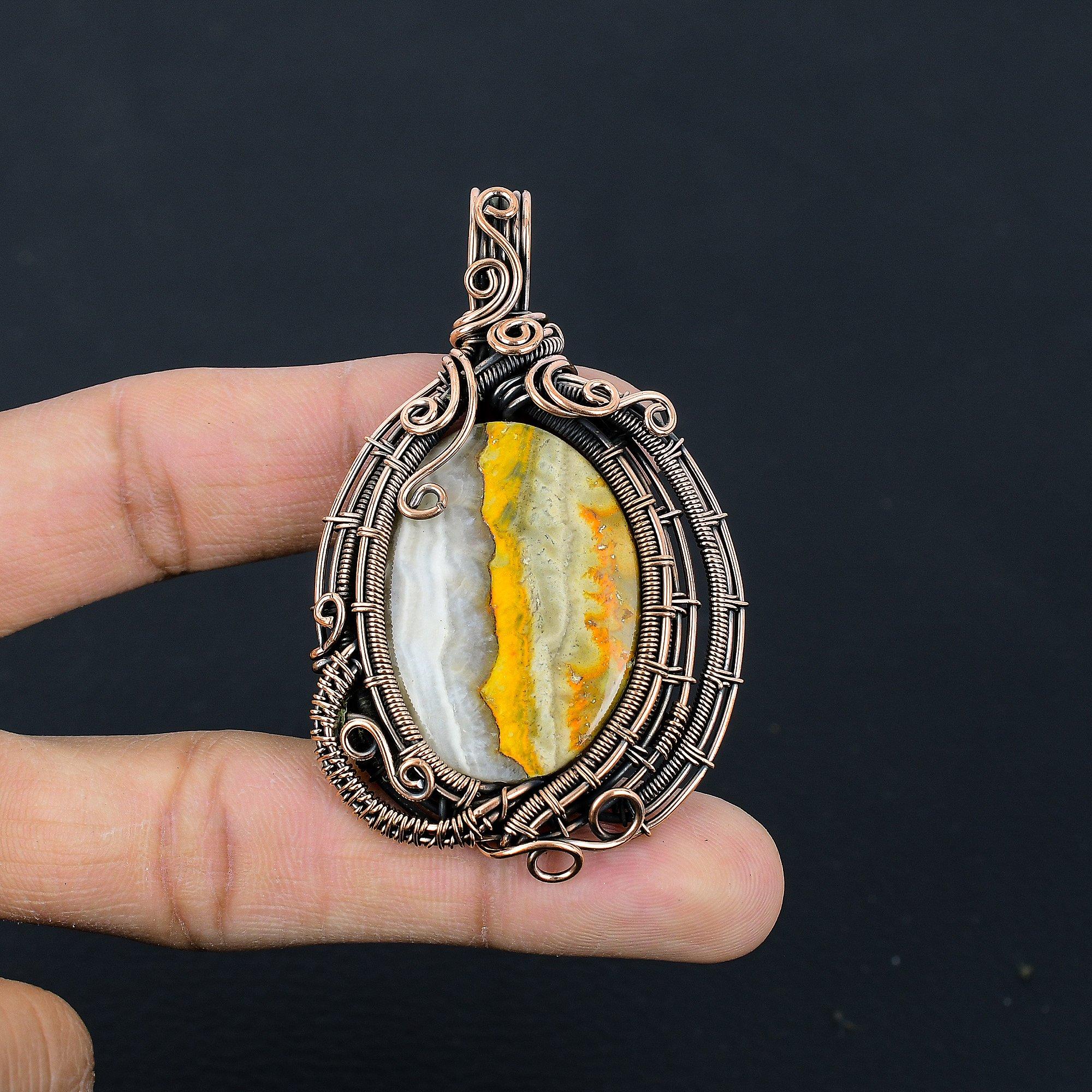 Кулон из шмелиной яшмы, ювелирное изделие из драгоценного камня, обернутое медной проволокой 999 пробы, кулон ручной работы, на День матери 2.55 Inches
Кулон из шмелиной яшмы, ювелирное изделие из драгоценного камня, обернутое медной проволокой 999 пробы, кулон ручной работы, на День матери 2.55 Inches