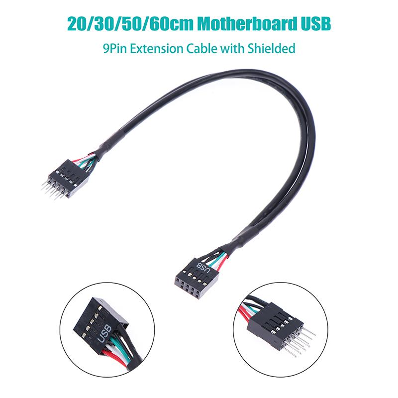 20/30/50/60Cm Motherboard Usb2.0 9Pin Extension Cable Double-Stranded Shielded Wire For Diy Host Case Chassis Internal
20/30/50/60Cm Motherboard Usb2.0 9Pin Extension Cable Double-Stranded Shielded Wire For Diy Host Case Chassis Internal
