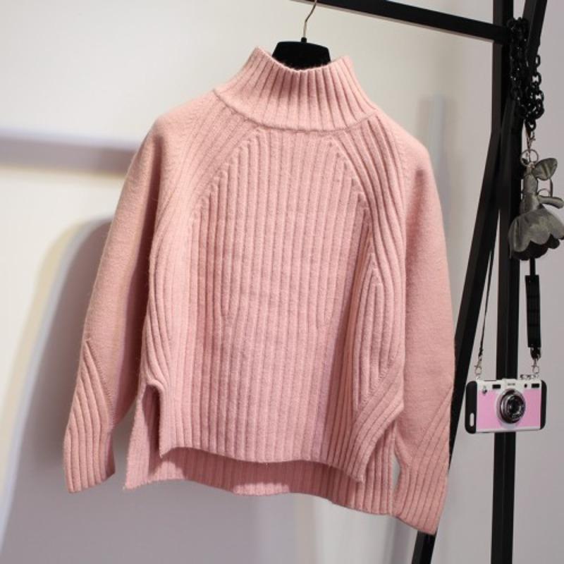 Autumn and Winter Women s Pullover Sweater Korean Version Women s Solid Color Base Knitted Sweater S рожевий
Autumn and Winter Women s Pullover Sweater Korean Version Women s Solid Color Base Knitted Sweater S рожевий