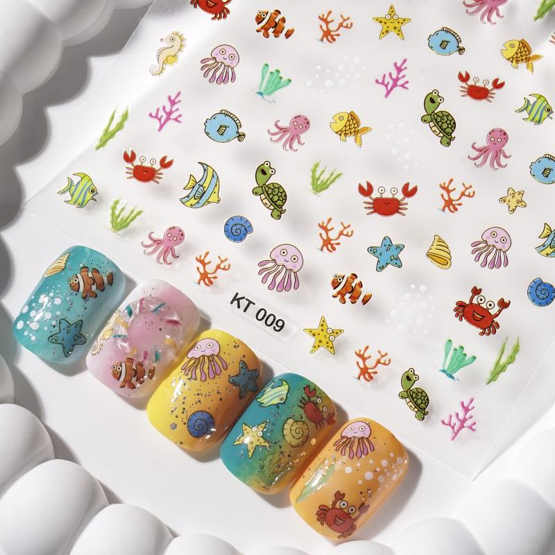 Cartoon Ocean Nail Art Stickers 3D Summer Starfish Seashell Nail Decals Colour Decoration Nail Charm Nail Art Supplies one size
Cartoon Ocean Nail Art Stickers 3D Summer Starfish Seashell Nail Decals Colour Decoration Nail Charm Nail Art Supplies one size