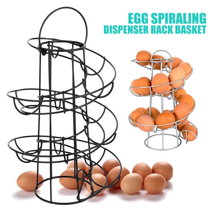 PDTO Deluxe Modern Egg Skelter Спиральная стойка для диспенсера Корзина Место для хранения до 24 мест
PDTO Deluxe Modern Egg Skelter Спиральная стойка для диспенсера Корзина Место для хранения до 24 мест