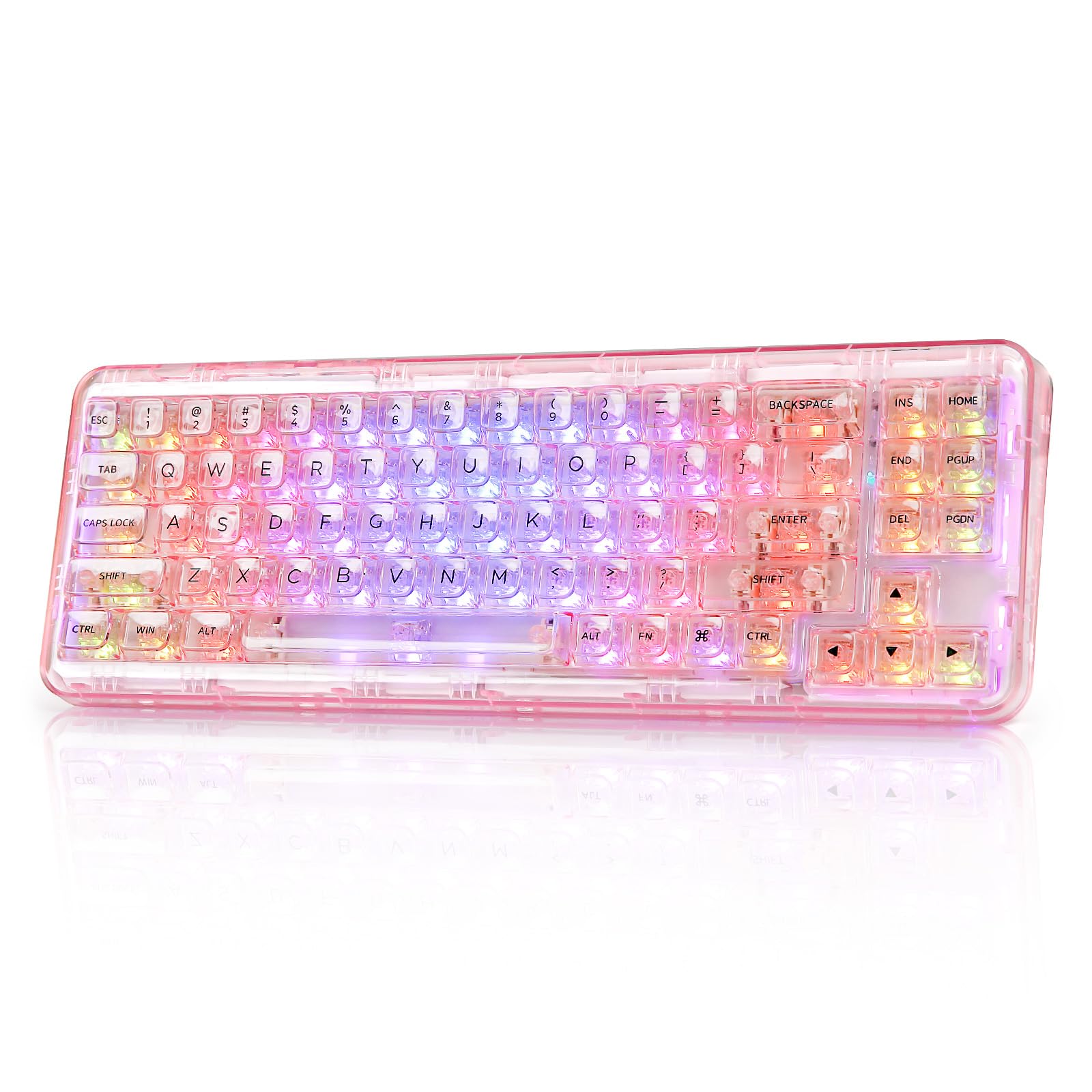 YUNZII X71 Mechanical Gaming Keyboard Transparent Keycap 71 Keys 68% Layout Wireless Hot Swap Compatible BT5.02.4GUSB-C Gasket Equipped RGB Wireless
YUNZII X71 Mechanical Gaming Keyboard Transparent Keycap 71 Keys 68% Layout Wireless Hot Swap Compatible BT5.02.4GUSB-C Gasket Equipped RGB Wireless