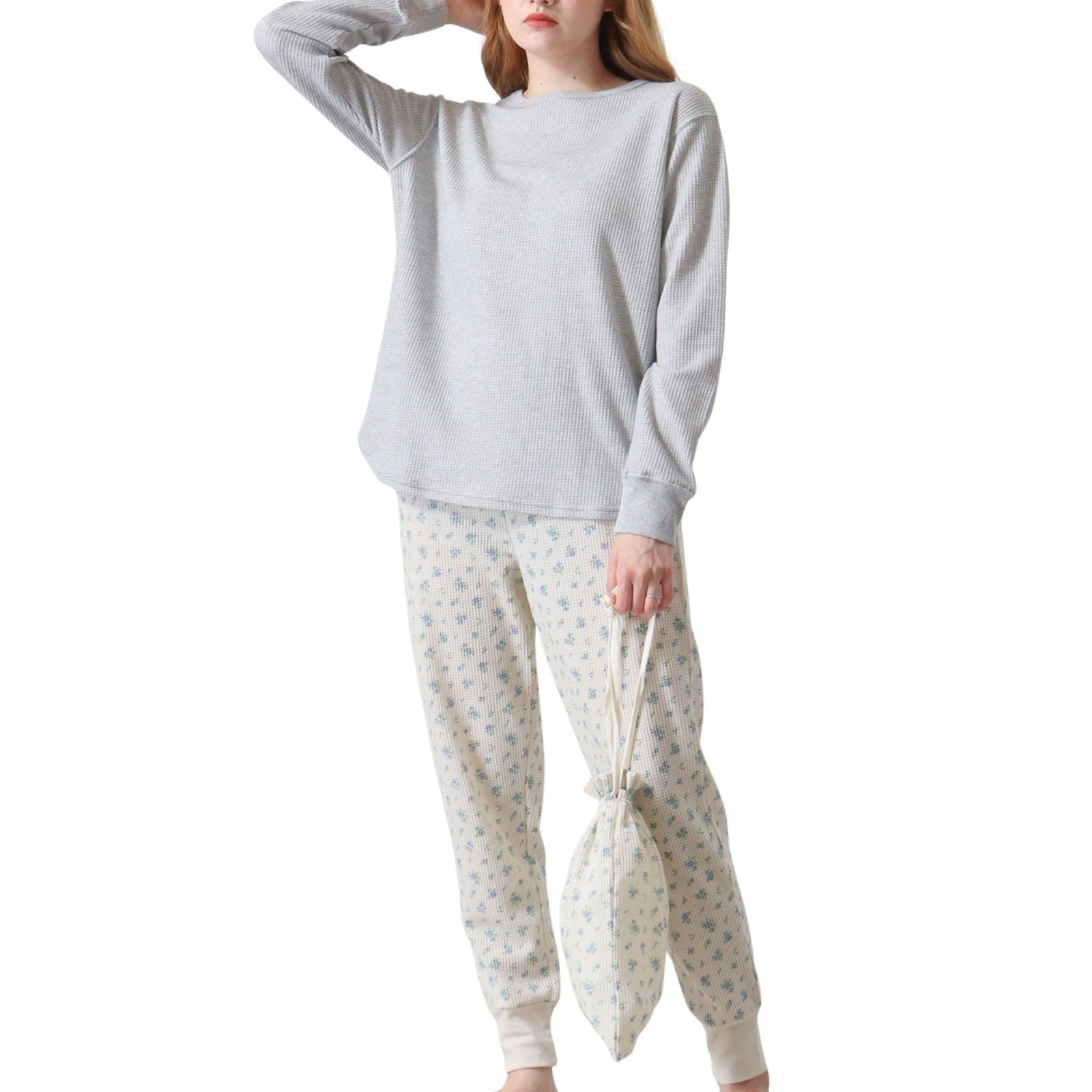 Morgan Waffle Flower Print Long Sleeve Pants Heather Gray J.E. & 3-Piece Set,
Morgan Waffle Flower Print Long Sleeve Pants Heather Gray J.E. & 3-Piece Set,