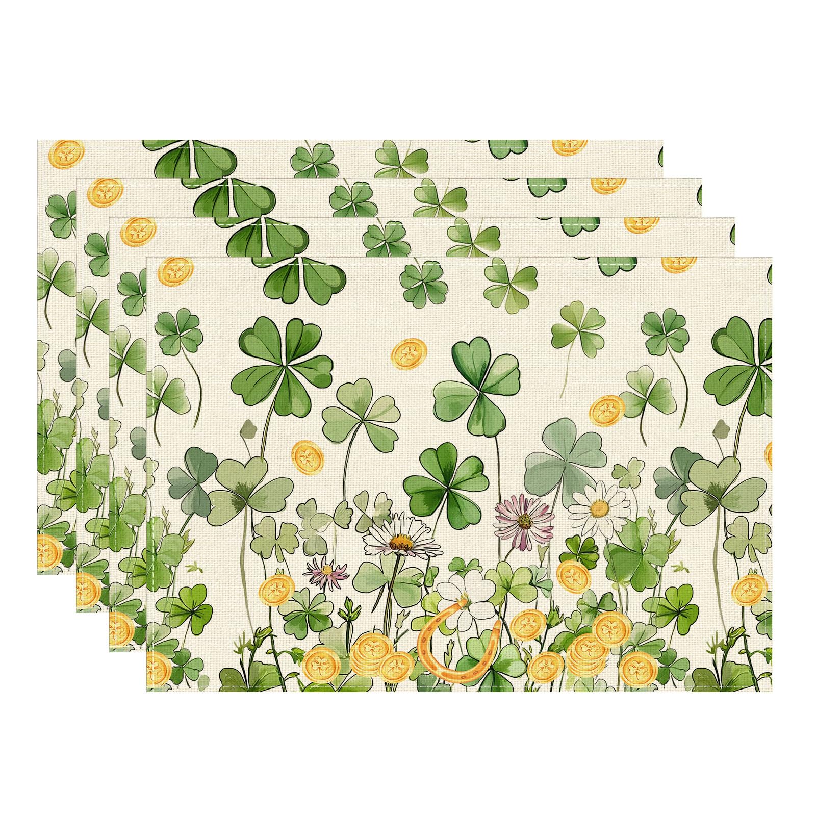 Shamrocks Clovers Coins Flowers Horseshoes St. Patrick s Day Placemats Set of 4 Table Mats for Party Home Kitchen Dining Table Decorations 12x18 Inch Placemats Set of 4 (12x18 Inch)
Shamrocks Clovers Coins Flowers Horseshoes St. Patrick s Day Placemats Set of 4 Table Mats for Party Home Kitchen Dining Table Decorations 12x18 Inch Placemats Set of 4 (12x18 Inch)