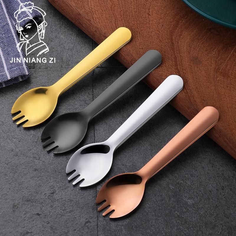 Вилка для торта из нержавеющей стали, ложка для десерта, ложка для пудинга, креативная милая утолщенная вилка, ложка «все в одном» золотой
Вилка для торта из нержавеющей стали, ложка для десерта, ложка для пудинга, креативная милая утолщенная вилка, ложка «все в одном» золотой