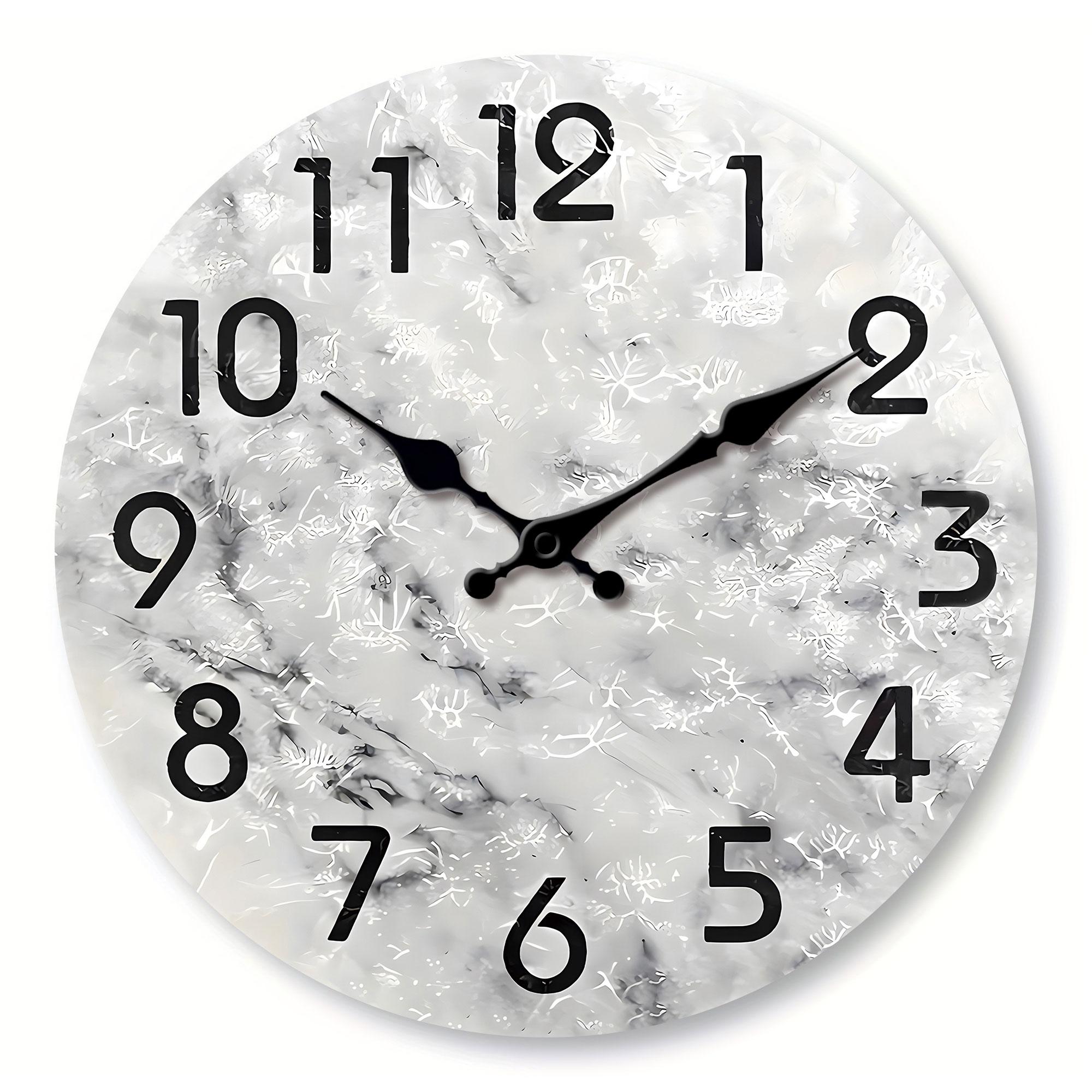 Modern Marble Wall Clock, Silent Non-Ticking, Snowflake Design, Battery Operated for Home & Gift (as the picture,10 inch)
Modern Marble Wall Clock, Silent Non-Ticking, Snowflake Design, Battery Operated for Home & Gift (as the picture,10 inch)