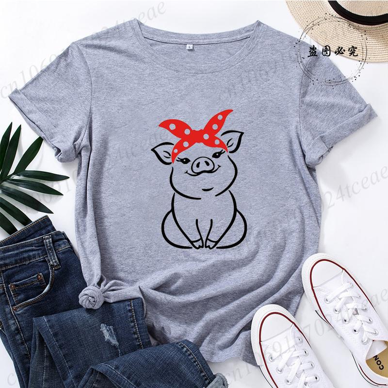 Cute Pig with Red Headband Women Tshirts Summer Fashion Casual Tee Clothing ONeck Tops Farmer My Best Friends Tshirts Anime S
Cute Pig with Red Headband Women Tshirts Summer Fashion Casual Tee Clothing ONeck Tops Farmer My Best Friends Tshirts Anime S