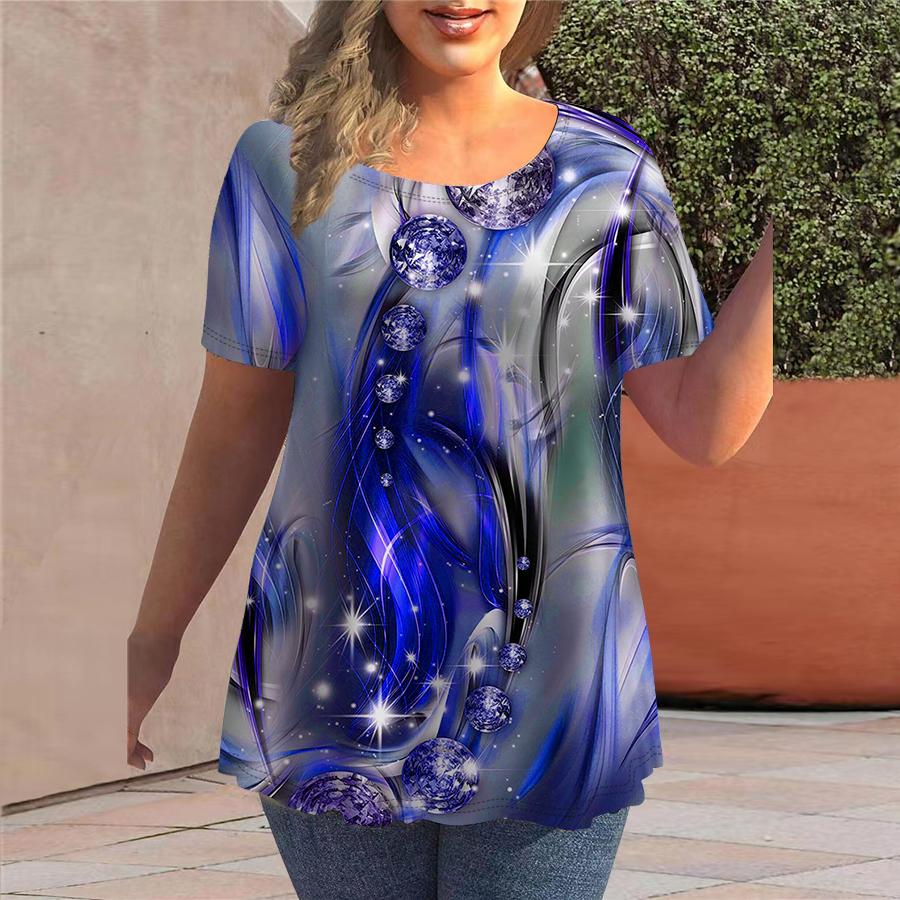 Женская летняя футболка Curve Gem Print с короткими рукавами, повседневные топы с принтом
Женская летняя футболка Curve Gem Print с короткими рукавами, повседневные топы с принтом