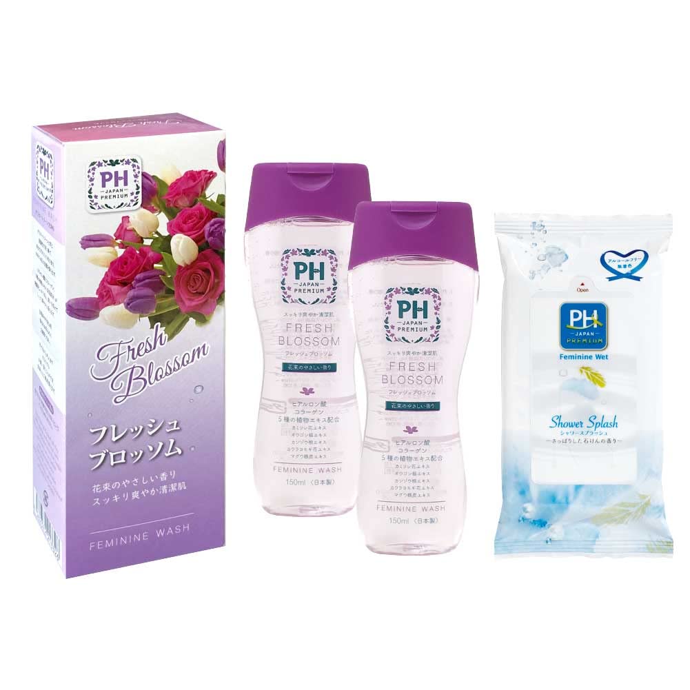 PH JAPAN Premium Feminine Wash Soap for Delicate Zones x 2 and Feminine Wet Sheets Set (150m bottles) (Femit) (15 sheets) (Fresh Blossom)
PH JAPAN Premium Feminine Wash Soap for Delicate Zones x 2 and Feminine Wet Sheets Set (150m bottles) (Femit) (15 sheets) (Fresh Blossom)
