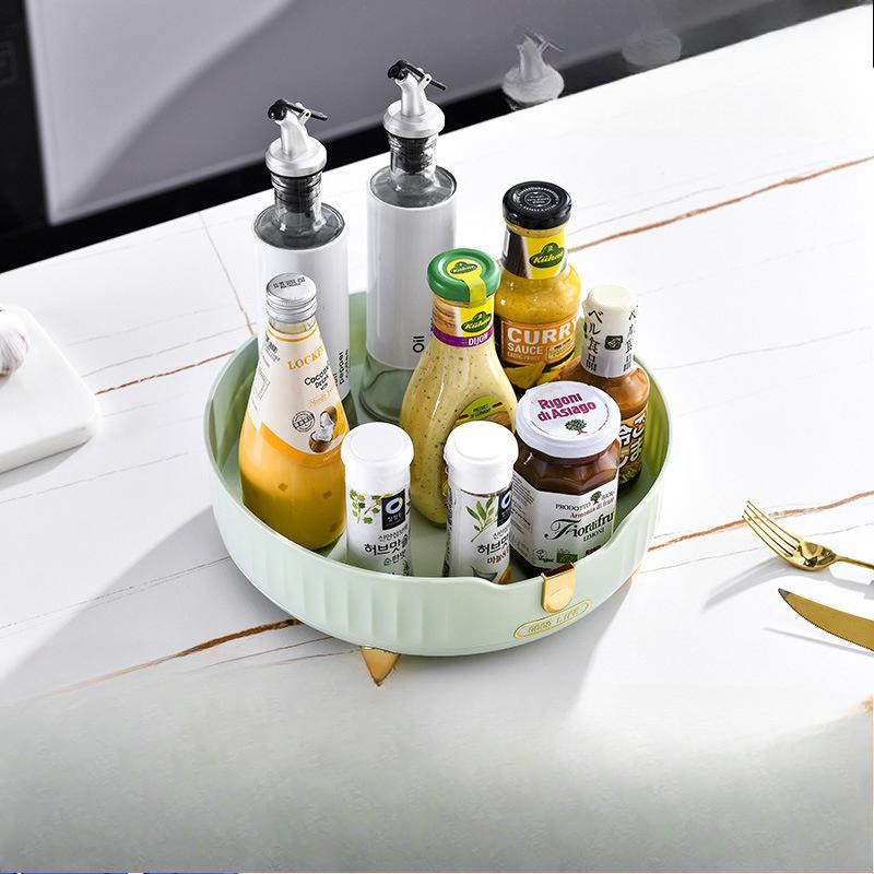 Kitchen Rotatable Storage RackRotating Tray Seasoning Bottle Storage Rack Cosmetics Rotating Tray Storage Tray темно-зелений колір
Kitchen Rotatable Storage RackRotating Tray Seasoning Bottle Storage Rack Cosmetics Rotating Tray Storage Tray темно-зелений колір