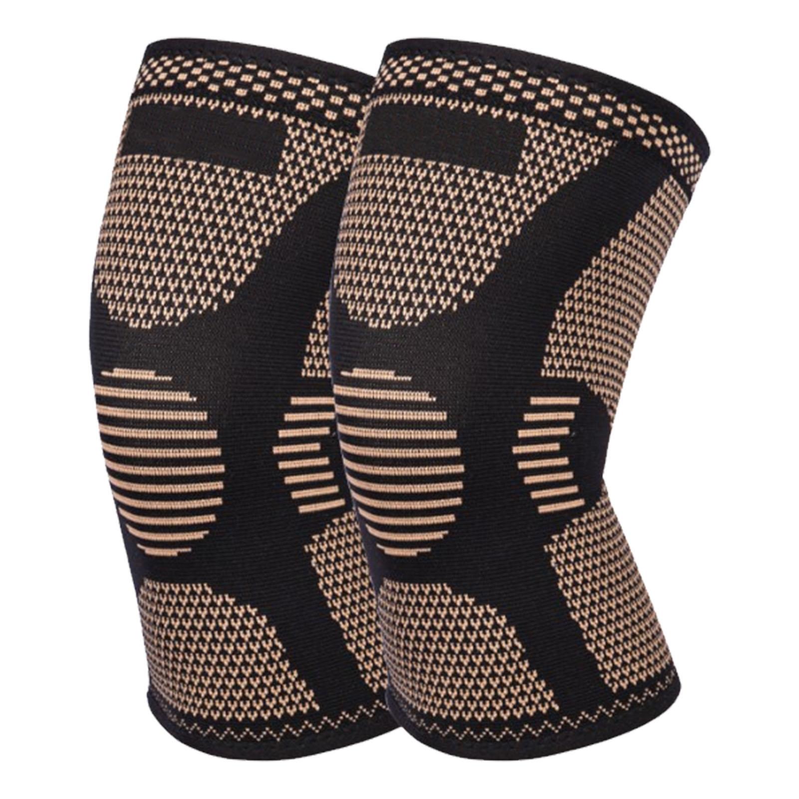 1 Pair Elastic Knitted Knee Brace Sleeve Breathable Comfortable Nylon Silicone Knee Support for
1 Pair Elastic Knitted Knee Brace Sleeve Breathable Comfortable Nylon Silicone Knee Support for