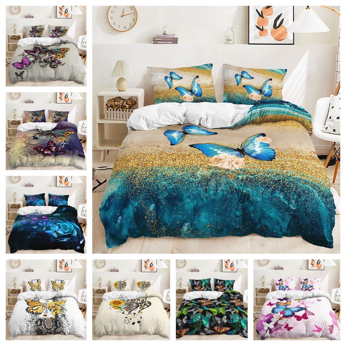 Butterfly Series Quilt Cover Three-Piece Digital Printing Pillowcase Bedding Bedroom Decoration 135 * 200 (two-piece set) 90g
Butterfly Series Quilt Cover Three-Piece Digital Printing Pillowcase Bedding Bedroom Decoration 135 * 200 (two-piece set) 90g