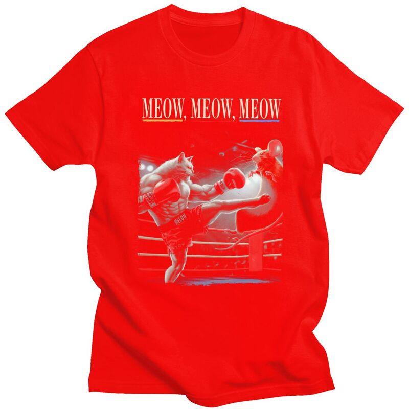 Meow Boxing Cat T Shirt for Men 100 Cotton Tshirts Streetwaer Short Sleeve Tee Shirt Loose Fit Clothing Gift S
Meow Boxing Cat T Shirt for Men 100 Cotton Tshirts Streetwaer Short Sleeve Tee Shirt Loose Fit Clothing Gift S
