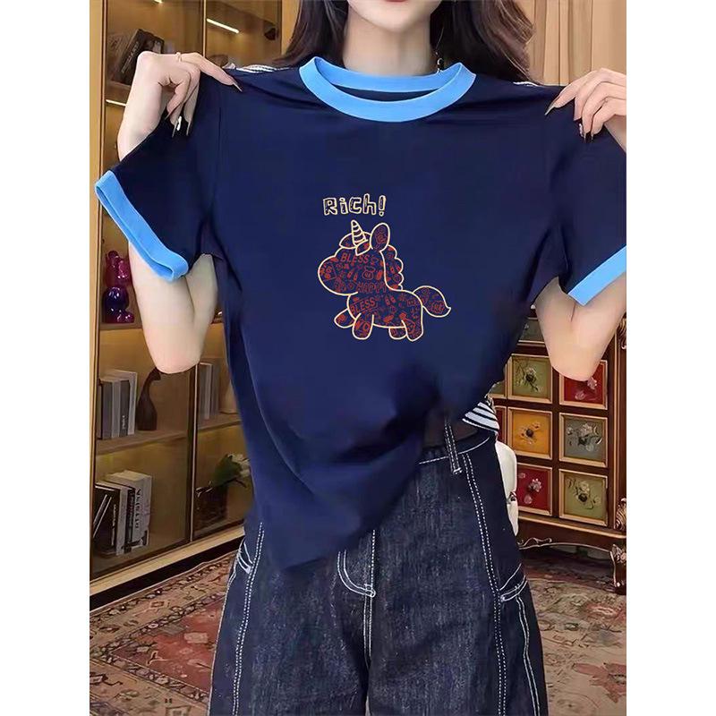Women s Korean Style Patchwork Color Block Short-Sleeved T-Shirt - Versatile Cotton Base Layer for Spring/Summer 2026 Extra Large
Women s Korean Style Patchwork Color Block Short-Sleeved T-Shirt - Versatile Cotton Base Layer for Spring/Summer 2026 Extra Large