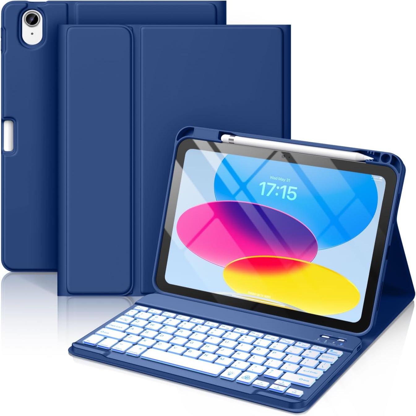 iPad 10th Gen A16 Keyboard Protective Case: Magnetic, Backlit Bluetooth with Pen Slot for Air 1 iPad 10th/11th Gen (A16)
iPad 10th Gen A16 Keyboard Protective Case: Magnetic, Backlit Bluetooth with Pen Slot for Air 1 iPad 10th/11th Gen (A16)