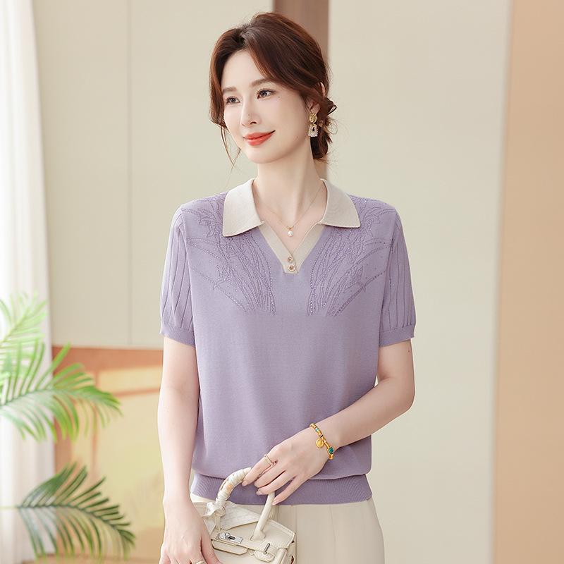Stylish Ice Silk Knit Short Sleeve T-Shirt for Women 110 (45-55kg) фиолетовый
Stylish Ice Silk Knit Short Sleeve T-Shirt for Women 110 (45-55kg) фиолетовый