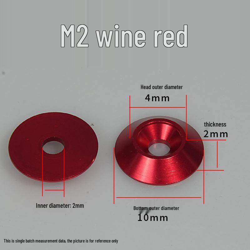 Colorful Aluminum Alloy Countersunk Flat Head Washer Gasket for DIY Modifications
Colorful Aluminum Alloy Countersunk Flat Head Washer Gasket for DIY Modifications