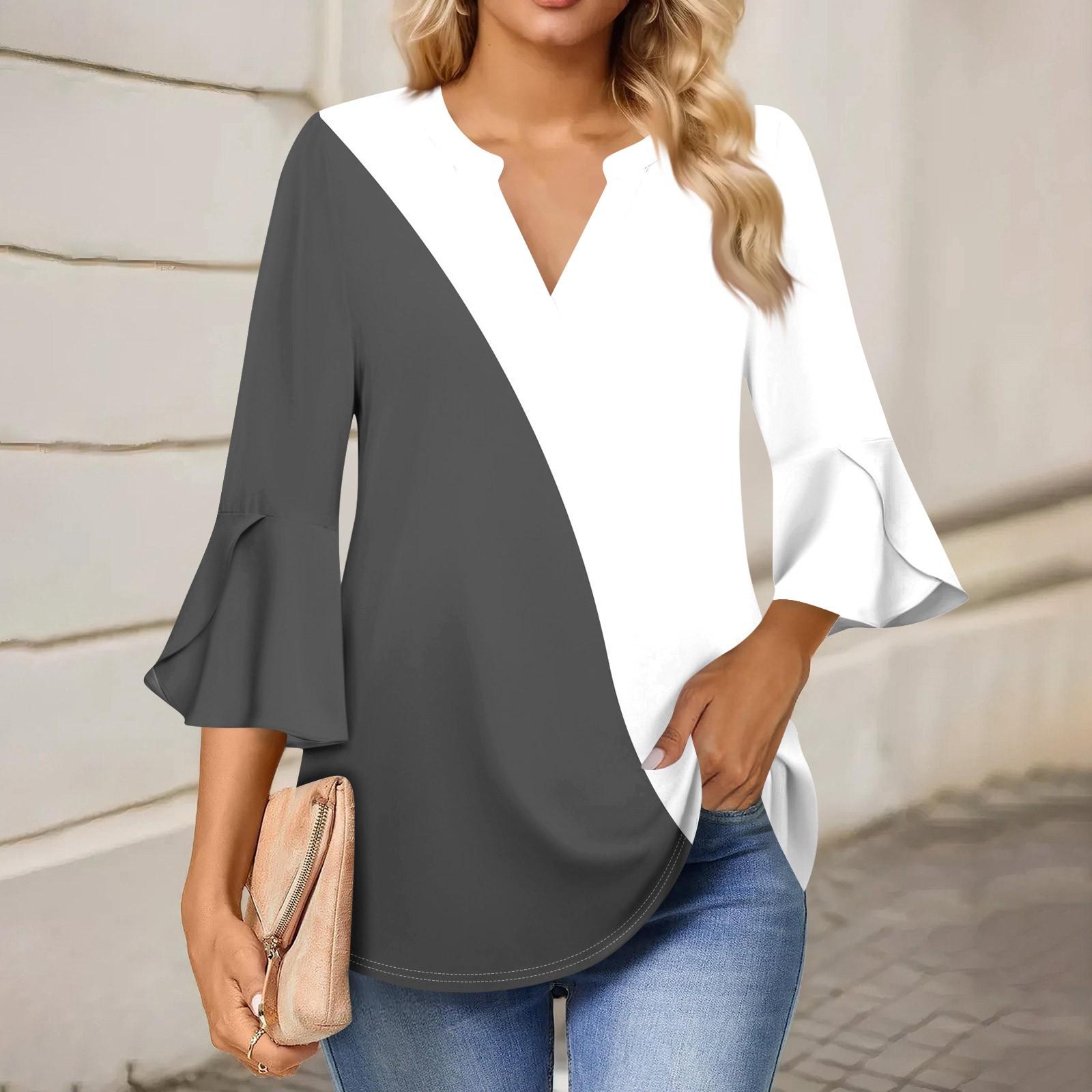 Женская рабочая рубашка с плиссировкой и рукавом 3/4, рубашка с V-образным вырезом, повседневная рубашка с завязками на талии, деловая рубашка L
Женская рабочая рубашка с плиссировкой и рукавом 3/4, рубашка с V-образным вырезом, повседневная рубашка с завязками на талии, деловая рубашка L