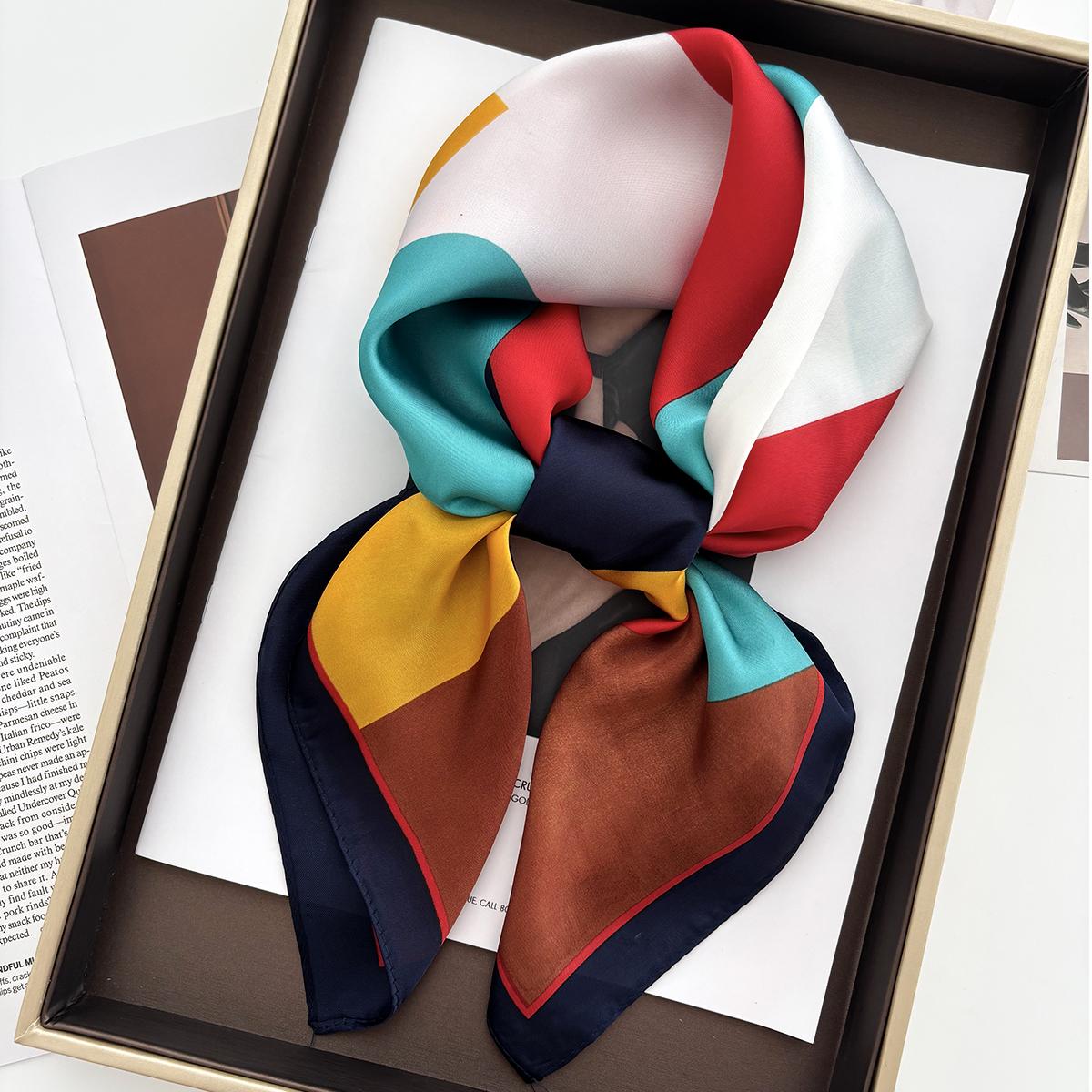 Luxury Brand Stripes Print Square Scarf Elegant Ladies Soft Satin Shawl Stylish Women s Decorative Bandana 70X70CM
Luxury Brand Stripes Print Square Scarf Elegant Ladies Soft Satin Shawl Stylish Women s Decorative Bandana 70X70CM