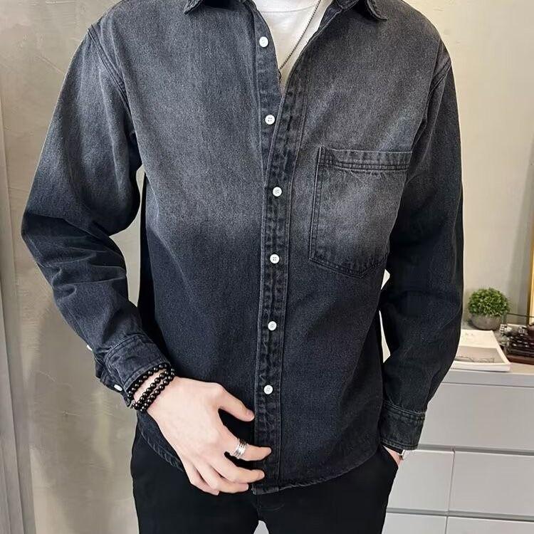 2025 Men s Gradient Denim Jacket - Loose Bad Boy Style in Black & Grey for Spring/Autumn L
2025 Men s Gradient Denim Jacket - Loose Bad Boy Style in Black & Grey for Spring/Autumn L