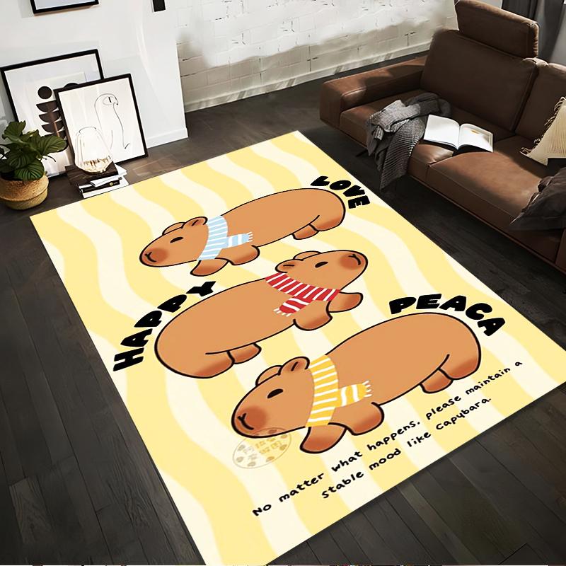 Cute Capybara Pattern Carpet with Happy Peaceful Design, Yellow Wave Style Suitable for use as an anti-slip for living room bedroom sofas 40x60cm( 15x23in )
Cute Capybara Pattern Carpet with Happy Peaceful Design, Yellow Wave Style Suitable for use as an anti-slip for living room bedroom sofas 40x60cm( 15x23in )