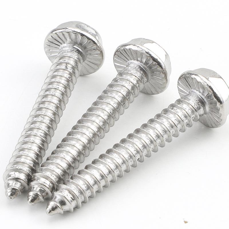 304 Stainless Steel Hexagonal Anti-Slip Flange Self-Tapping Screws with Teeth (M3/M4/M5) M5*16
304 Stainless Steel Hexagonal Anti-Slip Flange Self-Tapping Screws with Teeth (M3/M4/M5) M5*16