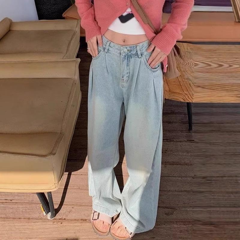 Women s Retro Blue Wide-Leg Jeans - Spring 2025 Collection: Versatile, Loose, Floor-Length, and Slimming Design L
Women s Retro Blue Wide-Leg Jeans - Spring 2025 Collection: Versatile, Loose, Floor-Length, and Slimming Design L