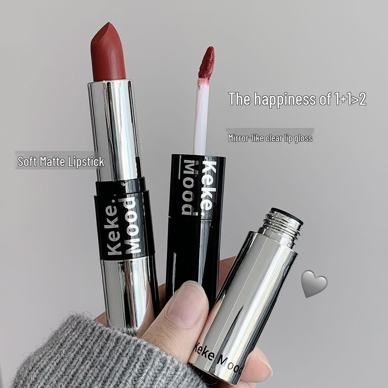 Kekemood 2-in-1 Double-Ended Lipstick: Matte, Non-fading, Long-lasting, Moisturizing, Water-Light Mirror Lip Glaze for Women 2.5g Lipstick + 3.5g Lip Glaze
Kekemood 2-in-1 Double-Ended Lipstick: Matte, Non-fading, Long-lasting, Moisturizing, Water-Light Mirror Lip Glaze for Women 2.5g Lipstick + 3.5g Lip Glaze