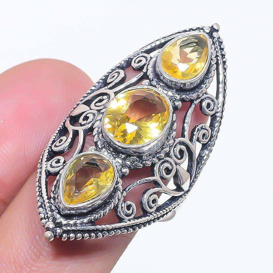 Natural Citrine Gemstone Handmade 925 Sterling Silver Jewelry Ring Size 9 AR-15811
Natural Citrine Gemstone Handmade 925 Sterling Silver Jewelry Ring Size 9 AR-15811