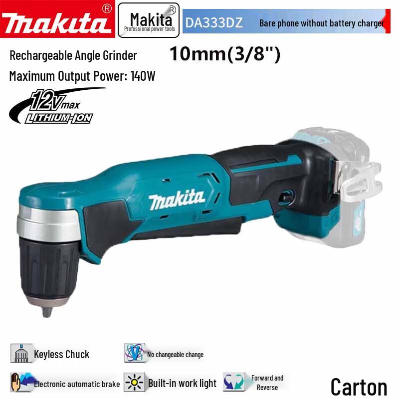 Makita DA333DZ 12V Cordless Angle Drill Screwdriver CN plug (adapter included)
Makita DA333DZ 12V Cordless Angle Drill Screwdriver CN plug (adapter included)