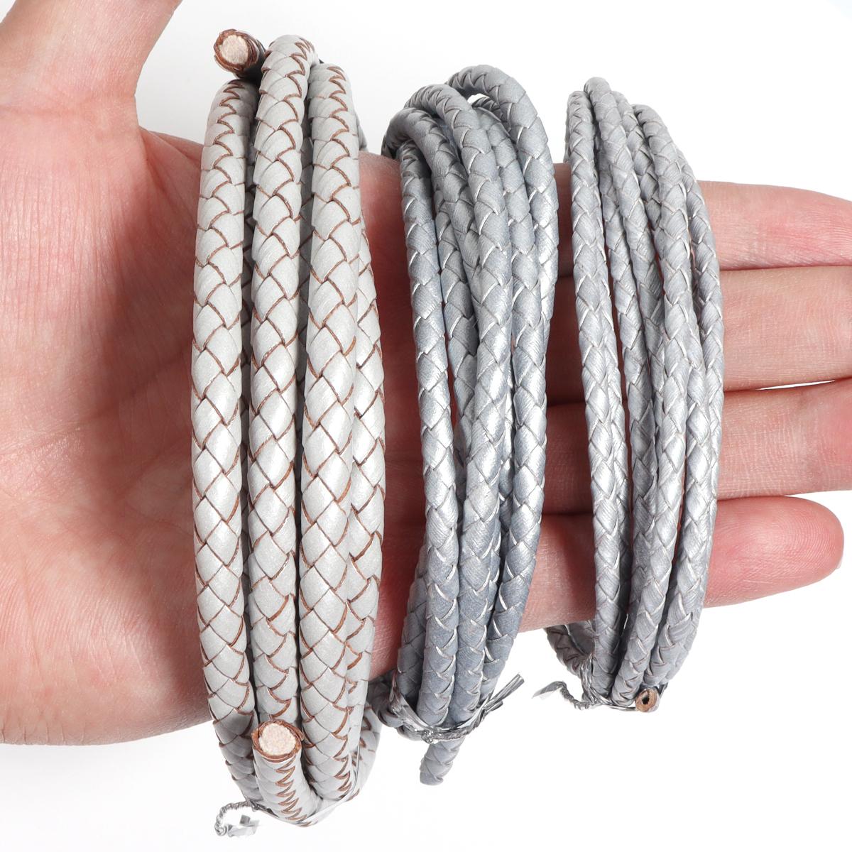 2 Yards 3/4/6mm Coloful Braided Genuine Leather Cords Oil Edge Weaving Cowhide Rope Bracelet Necklace Chain DIY Jewelry Rope 3mm срібний
2 Yards 3/4/6mm Coloful Braided Genuine Leather Cords Oil Edge Weaving Cowhide Rope Bracelet Necklace Chain DIY Jewelry Rope 3mm срібний