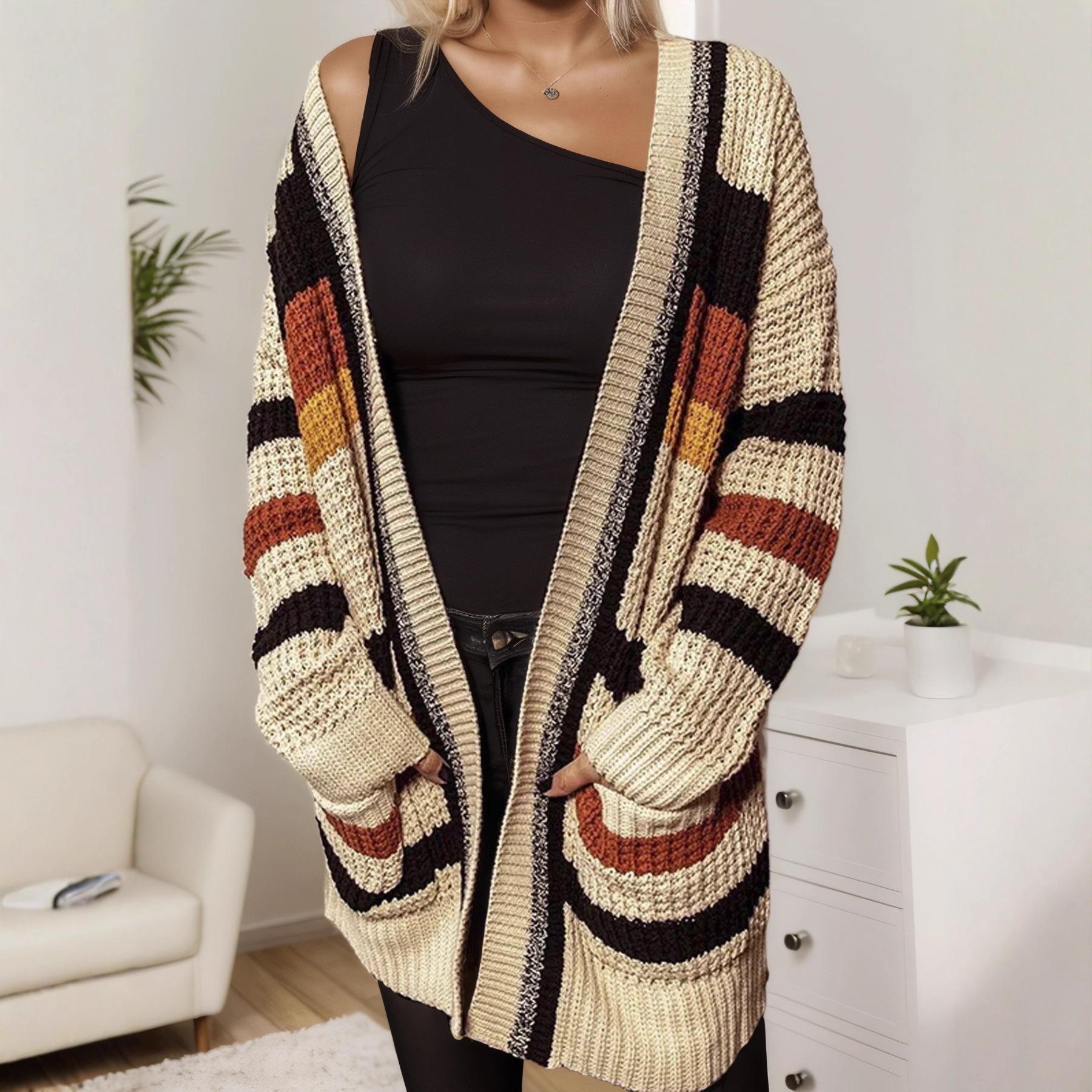 Retro Striped Women s Cardigan Sweater: Loose, Casual, Vintage Style for Spring & Autumn. L
Retro Striped Women s Cardigan Sweater: Loose, Casual, Vintage Style for Spring & Autumn. L
