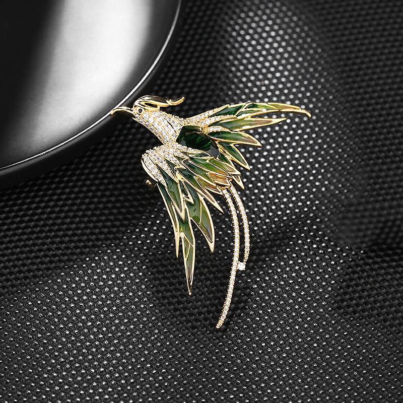 Luxury Copper Micro Inlaid Cubic Zirconia Chinese Style Phoenix Brooch Suit Clothing Accessories
Luxury Copper Micro Inlaid Cubic Zirconia Chinese Style Phoenix Brooch Suit Clothing Accessories