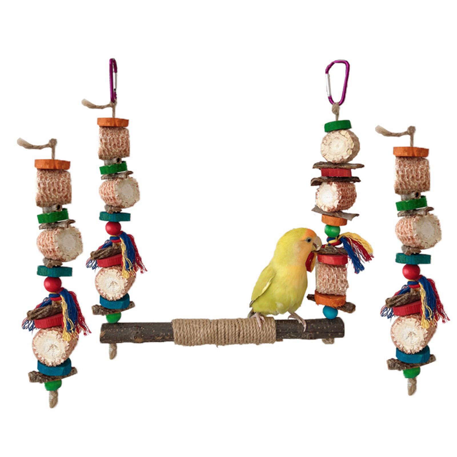Bird Swing Parrots Cage Toy Swing Set Wooden Corncob Training for Small Size Birds Parrots Playstand Set
Bird Swing Parrots Cage Toy Swing Set Wooden Corncob Training for Small Size Birds Parrots Playstand Set