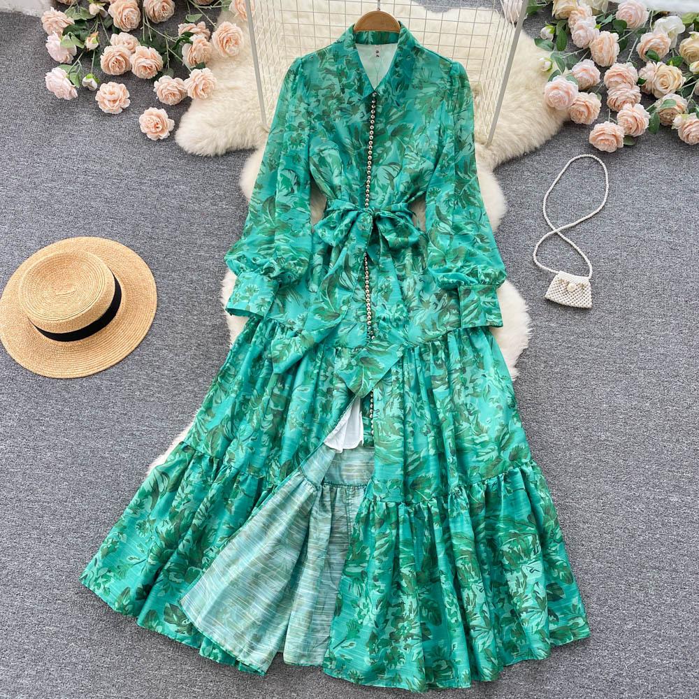 Women s High Cold Imperial Sister Wind Dress Spring and Autumn Tie Waist Elegant Temperament Swing Long Dress L
Women s High Cold Imperial Sister Wind Dress Spring and Autumn Tie Waist Elegant Temperament Swing Long Dress L