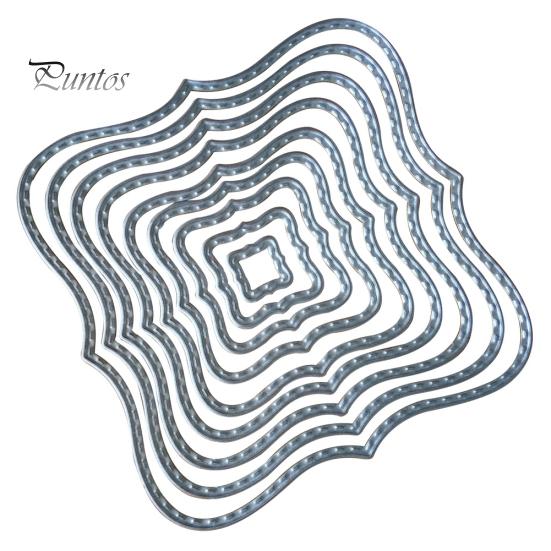 9Pcs/Set Wavy Square Frame Cutting Dies DIY Scrapbook Paper Cards Stencil Mold серебряный
9Pcs/Set Wavy Square Frame Cutting Dies DIY Scrapbook Paper Cards Stencil Mold серебряный
